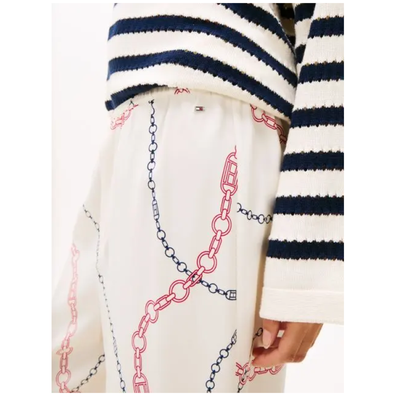 TOMMY HILFIGER Wide Leg Pants With Pull-On Application